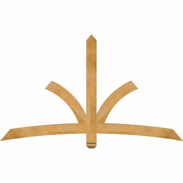 Ekena Millwork Davenport Rough Sawn Timber Gable Bracket, Western Red Cedar, 72"W x 42"H x 2"D x 4"F, 14/12 Pitch GBW072X42X0204DAV00RWR - main